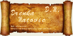 Drenka Matović vizit kartica